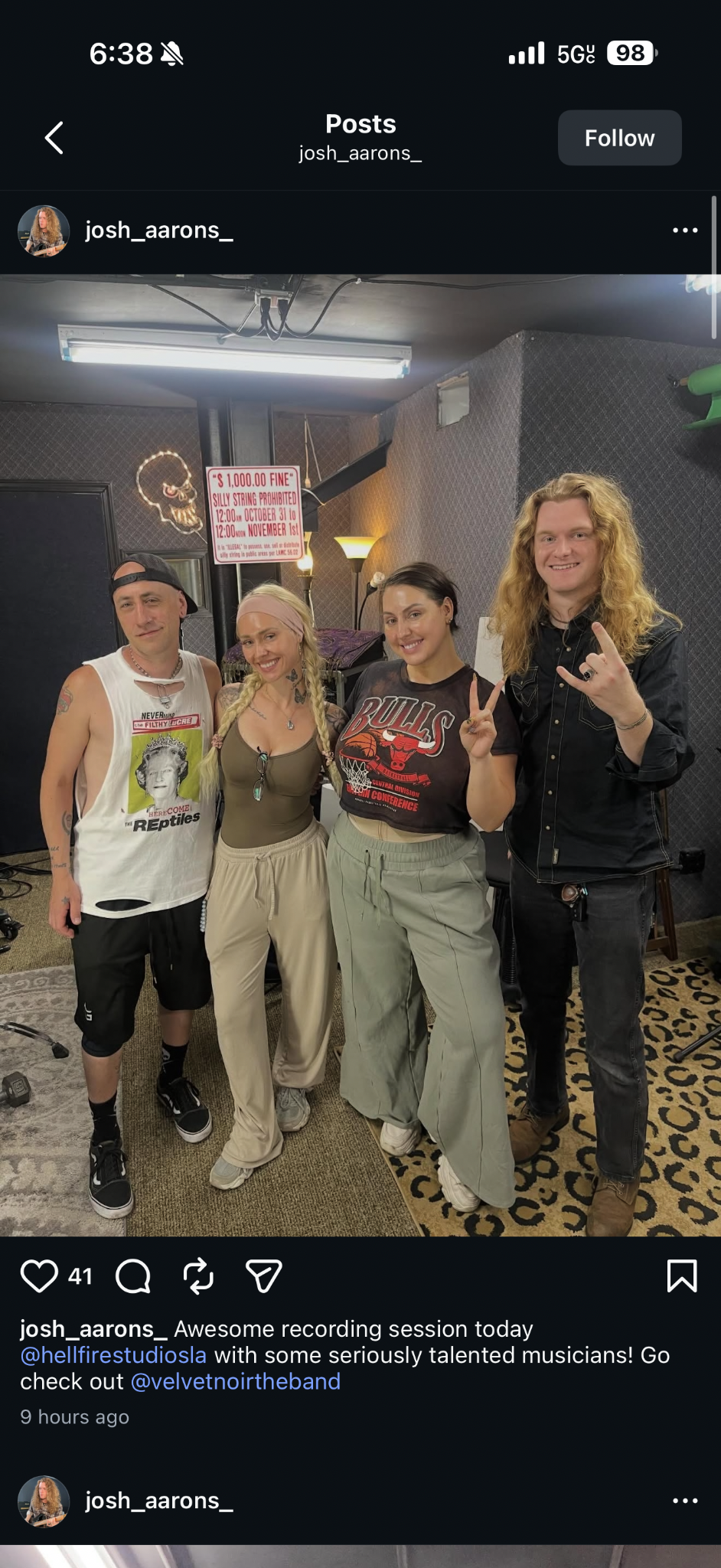 Group studio session
